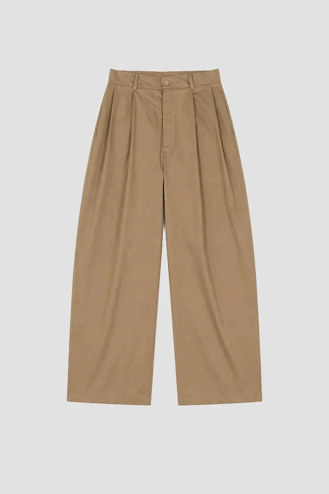 Wide pleat pants