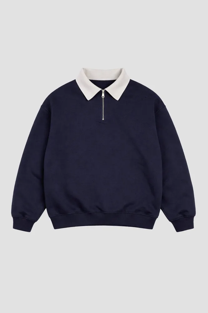 Zip Collar Sweat