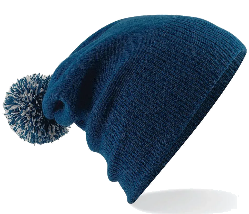 Beechfield BF450 Berretto con pompon bicolore