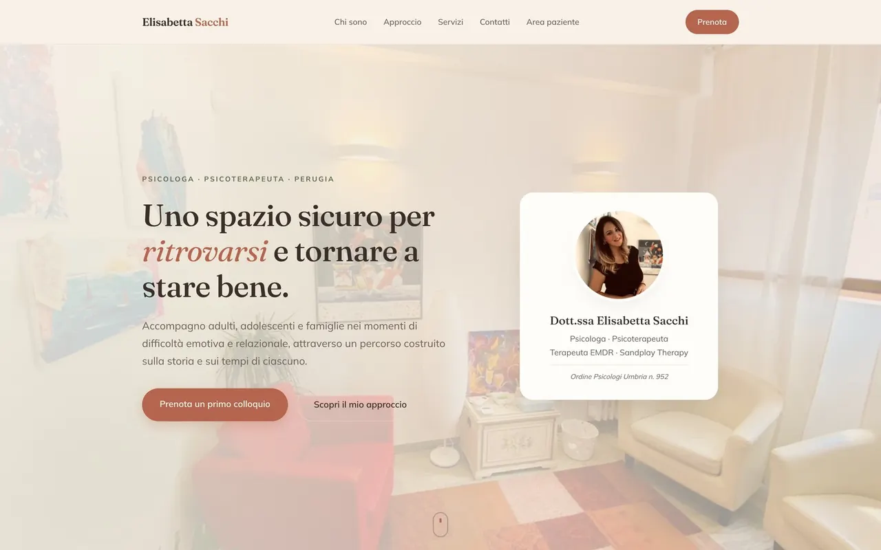 Dott.ssa Sacchi — anteprima del progetto